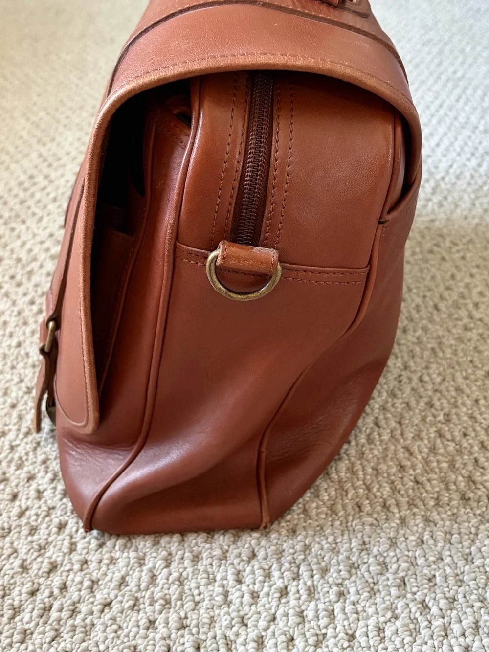 Eddie Bauer Leather Briefcase in Chestnut
